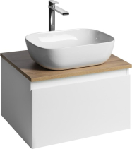 Aqualine ALTAIR skříňka s deskou 58 cm, bílá/dub emporio AI263-02