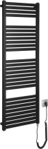 Aqualine TONDI-E elektrické otopné těleso rovné 450x1330 mm, 500 W, černá mat DE476T