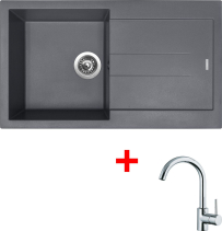 Granitový dřez Sinks AMANDA 860 Nanogrey+MIX 35 G189N4