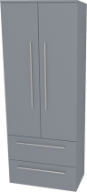 Mereo Bino, koupelnová skříňka vysoká 163 cm, dvojitá, Multidecor, Monumentální šedá CN699MSO1