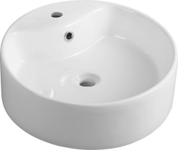 Aqualine Keramické umyvadlo na desku Ø 40 cm, bílá 49413