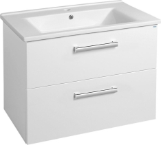Aqualine VEGA umyvadlová skříňka 72x57, 6x43, 6cm, 2x zásuvka, bílá VG073