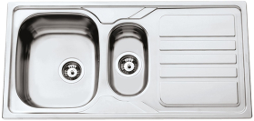 Nerezový dřez Sinks OKIO 1000.1 V 0,6mm matný RDOKM10050016V