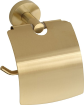 Sapho X-ROUND GOLD držák toaletního papíru s krytem, zlato mat XR732GB