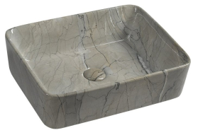 Sapho DALMA keramické umyvadlo na desku, 48x38 cm, grigio MM513