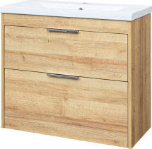Mereo Vigo, koupelnová skříňka s keramickým umyvadlem 81 cm, dub Riviera CN322