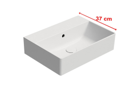GSI KUBE X keramické umyvadlo 50x37cm, bez otvoru, bílá mat 9447009