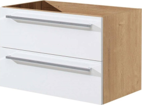 Mereo Bino, koupelnová skříňka 81 cm, bílá/dub CN671S