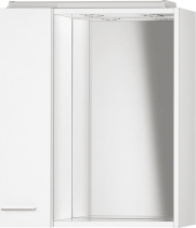 Aqualine ZOJA/KERAMIA FRESH galerka s LED osvětlením, 60x60x14cm, levá, bílá 45021