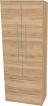 Mereo Bino, koupelnová skříňka vysoká 163 cm, dvojitá, Multidecor, Ořech Pacifik přírodní CN699OPP2
