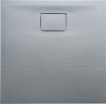 Sapho ACORA vanička z litého mramoru, čtverec 80x80x2, 7cm, šedá, dekor kámen AC021