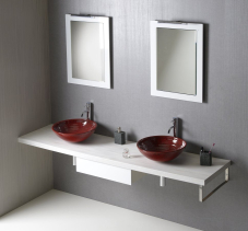 Sapho AVICE deska pod umyvadlo 230x50cm, tl.5cm, dub starobílý AV235