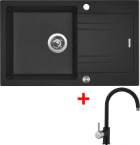 Granitový dřez Sinks LINEA 780 Granblack+VITALIA GR LI78030VIGR