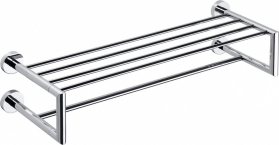 Sapho X-ROUND polička na ručníky dvojitá s hrazdou 600x160x225mm, chrom XR416