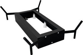 Polysan REDUTA konstrukce pro vanu 171x81cm, černá mat 72820B
