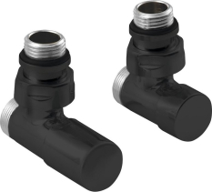 Sapho COMPACT BLACK připojovací sada ruční rohová, černá mat CP5115BS