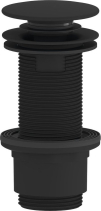 Sapho Umyvadlová výpust 5/4“, click-clack, velká zátka, 10-80mm, ABS/černá mat CV1132B