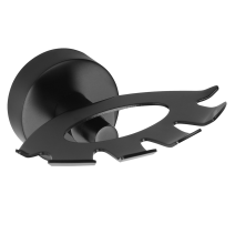 Sapho X-ROUND BLACK držák kartáčků, černá mat XR901B