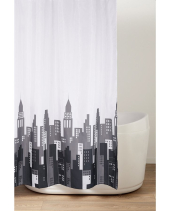 Aqualine Sprchový závěs 180x200cm, polyester, město ZV030