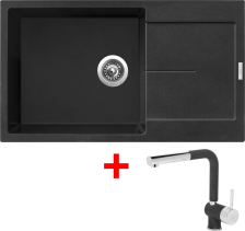 Granitový dřez Sinks ULTIMA 860 XXL Metalblack + Mix 3 P GR G14474