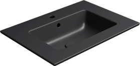 GSI PURA keramické umyvadlo Slim 62x46cm, černá mat 8884126