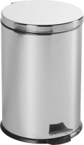 Aqualine SIMPLE LINE odpadkový koš kulatý 20l, nerez lesk 27120
