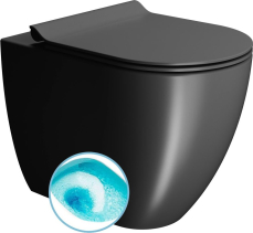 GSI PURA WC mísa stojící, Swirlflush, 36x55cm, spodní/zadní odpad, černá dual-mat 880326