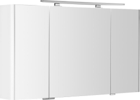 Sapho LUCIE galerka s LED osvětlením, 126x70x17cm, bílá LU125-0030