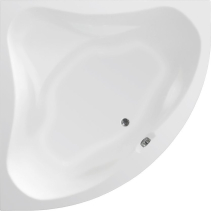 Aqualine DUNAJ rohová vana 150x150x48cm, bílá G1350