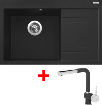 Granitový dřez Sinks RIM 780 L Metalblack + Mix 3 P GR G5674
