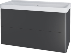 Mereo Siena, koupelnová skříňka s keramickým umyvadlem 101 cm, antracit mat CN4322