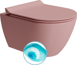 GSI PURA závěsná WC mísa, Swirlflush, 36x50cm, blush dual-mat 881624