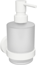 Sapho X-ROUND WHITE dávkovač mýdla 200ml, mléčné sklo, bílá mat XR103W
