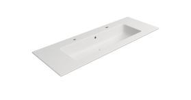 GSI PURA keramické dvojumyvadlo Slim 122x46cm, bílá mat 8887209