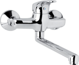 Mereo Dřezová nástěnná baterie, Sonáta, 150 mm, s ramínkem plochým rovným 160 mm, chrom CB30202N