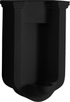 Kerasan WALDORF urinál se zakrytým přívodem vody, 44x72cm, černá mat 413031