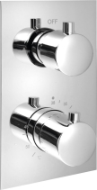Sapho KIMURA podomítková sprchová termostatická baterie, box, 2 výstupy, chrom KU382