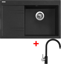 Granitový dřez Sinks RIM 780 P Granblack + Vitalia GR G6030