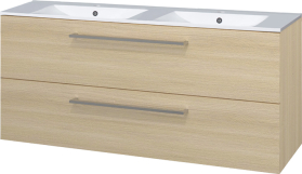 Mereo Bino, koupelnová skříňka s keramickým umyvadlem 121 cm, dub Sand Barbera CN633