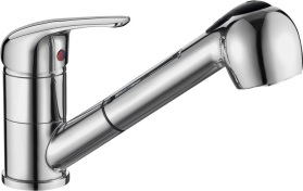 Aqualine AQUALINE 40 stojánková dřezová baterie s výsuvnou sprškou, chrom 52137
