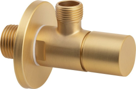 Sapho Rohový ventil kulatý, 1/2"x3/8", zlato mat SL019