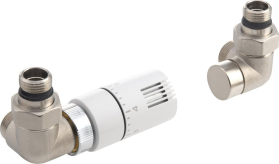Aqualine ECO připojovací sada termostatická, levá, nikl/bílá CP9911LS