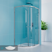 Mereo Kora Lite sprchový set: čtvrtkruhový kout 90 cm, vanička, sifon CK35123HN
