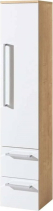 Mereo Bino, koupelnová skříňka vysoká 163 cm, pravá, bílá/dub CN678