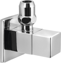 Sapho Rohový ventil s matkou, hranatý, 1/2"x3/8", chrom SL111