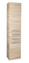 Aqualine VEGA skříňka vysoká s košem, 40x184x31cm, dub platin VG980