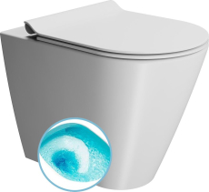 GSI KUBE X WC mísa stojící, Swirlflush, 36x55cm, spodní/zadní odpad, bílá dual-mat 941009