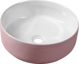 Sapho ARDEA keramické umyvadlo na desku, Ø 41cm, růžová AR041