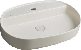 Isvea INFINITY OVAL keramické umyvadlo na desku, 60x40cm, ivory 10NF65060-2K