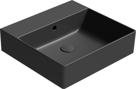 GSI KUBE X keramické umyvadlo 50x47cm, bez otvoru, černá mat 9430026
